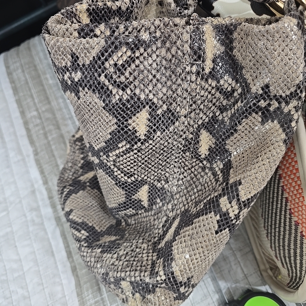 Michael Kors python print hobo bag, featuring gol… - image 12